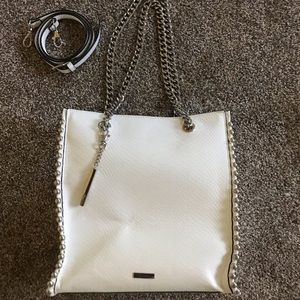 Also white studded shoulder bag purse